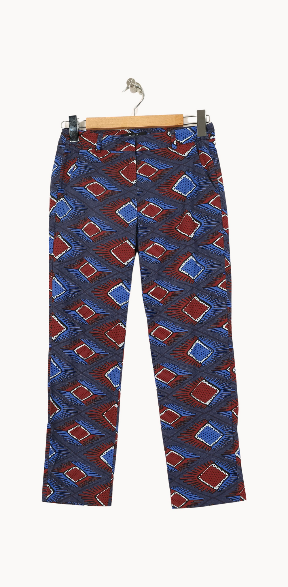 Pantalon Bleu et Rouge - Taille XS/34 de la marque Weekend Max Mara | PARAD54027 - Vendu par Paradigme - Image 2