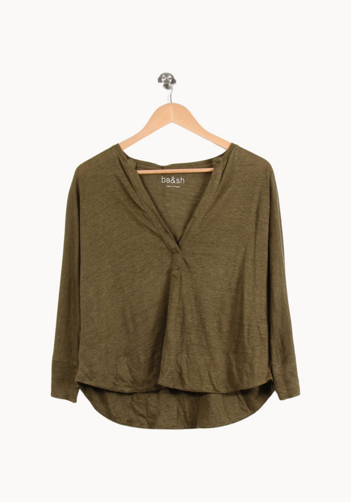 Blouse Verte - Taille S/36 de la marque ba&sh | PARAD44849 - Vendu par Paradigme - Image 2