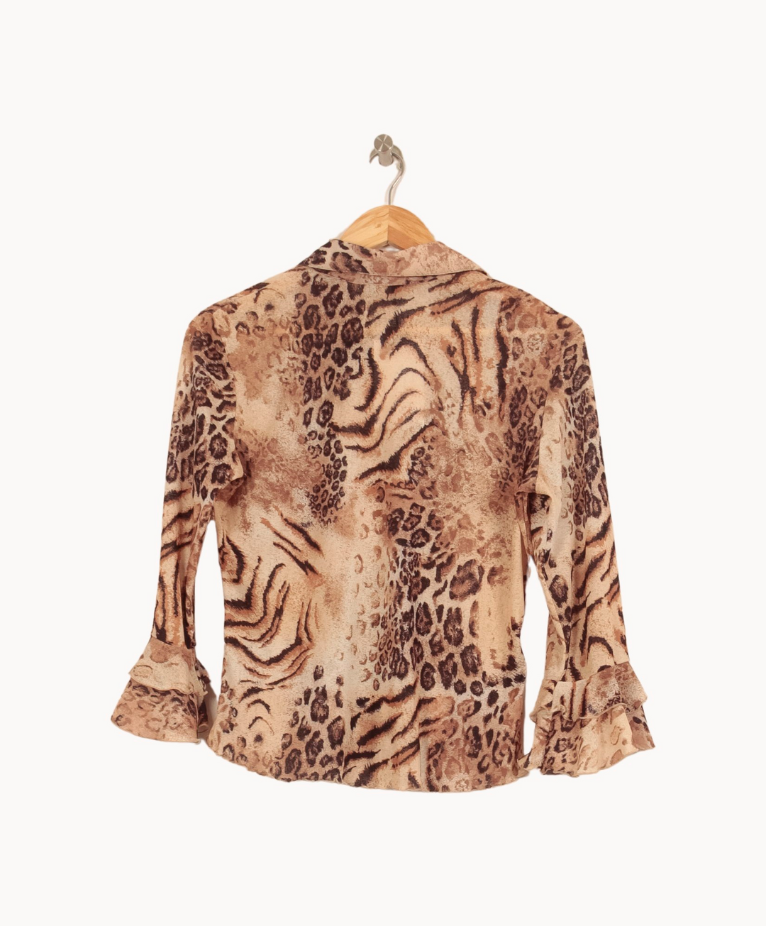 Chemise Beige et Marron - Taille M/38 de la marque Maison 123 | PARAD44702 - Vendu par Paradigme - Image 4