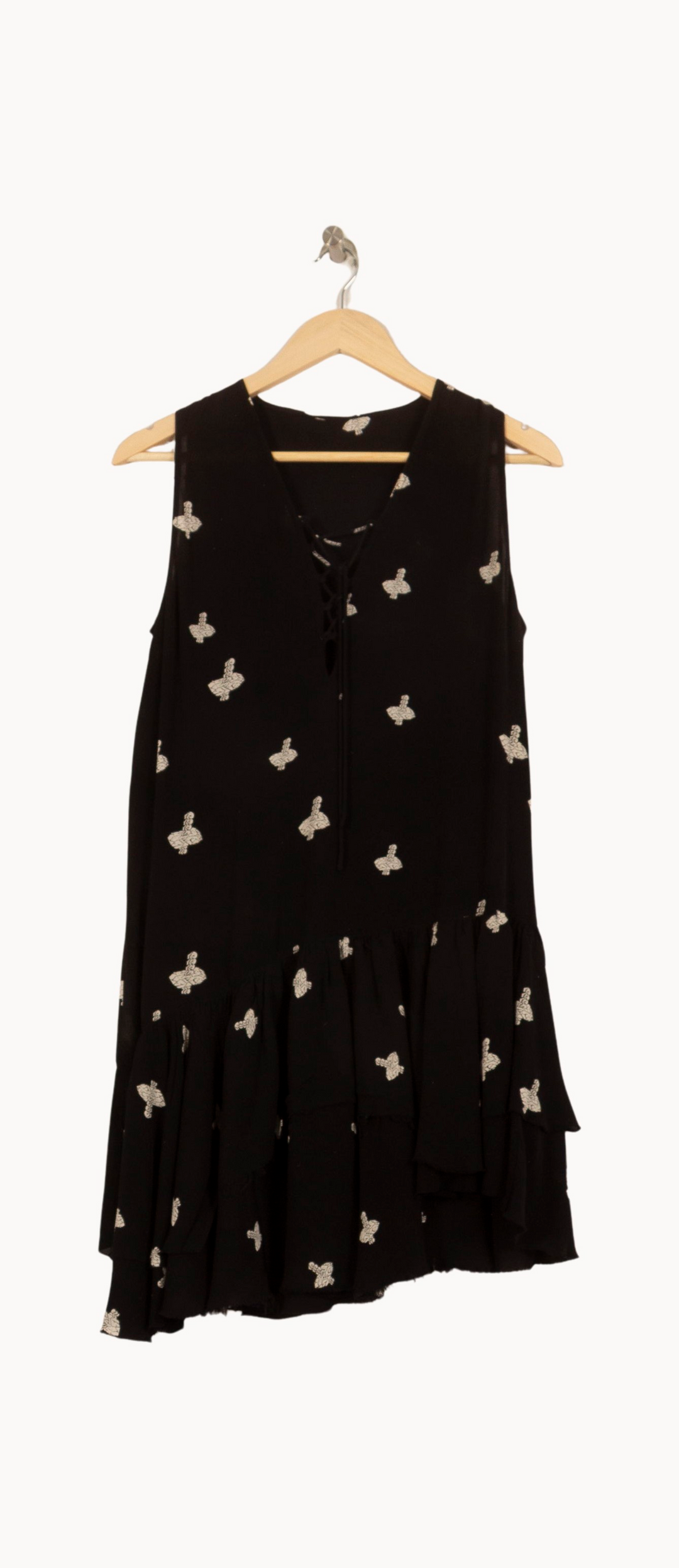 Robe noire à motifs - Taille S/36 de la marque Zadig&Voltaire | PARAD48225 - Vendu par Paradigme - Image 2