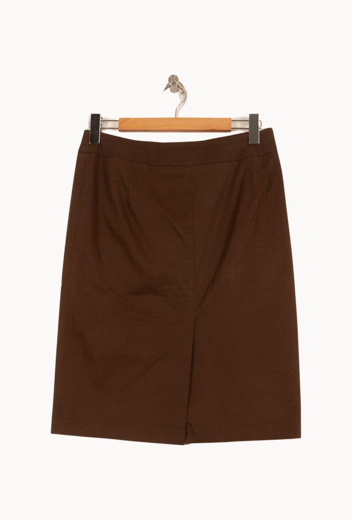 Jupe Droite Marron - Taille XL/42 de la marque Max Mara | PARAD63524 - Vendu par Paradigme - Image 4