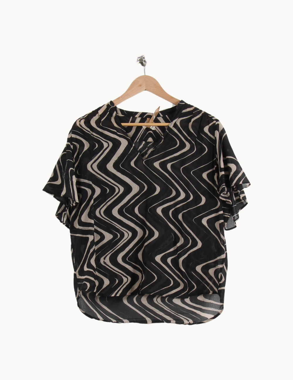Blouse Noire et Beige - Taille S/36 de la marque Diega | PARAD67237 - Vendu par Paradigme - Image 2