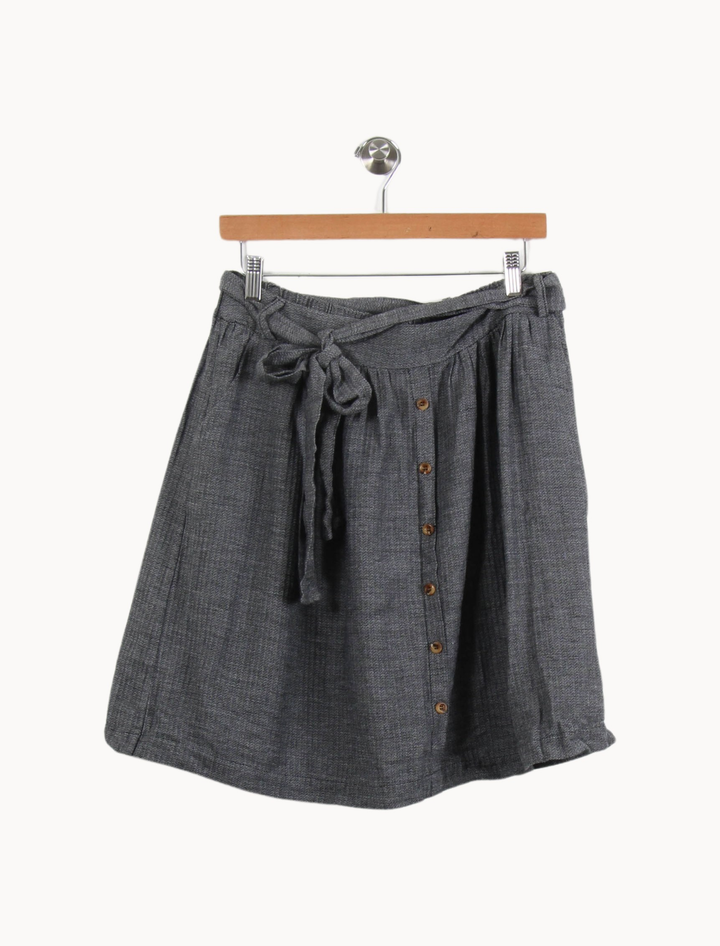 Jupe Boutonnée Grise - Taille L/40 de la marque Louizon | PARAD51327 - Vendu par Paradigme - Image 2