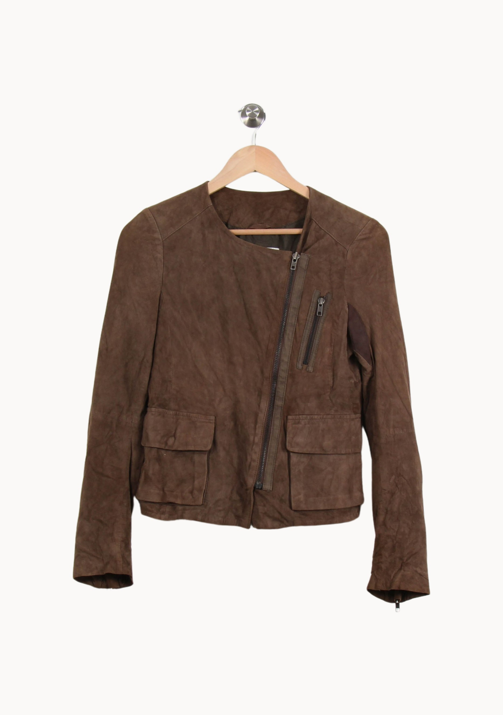 Perfecto Marron - Taille M/38 de la marque Maje | PARAD50809 - Vendu par Paradigme - Image 2