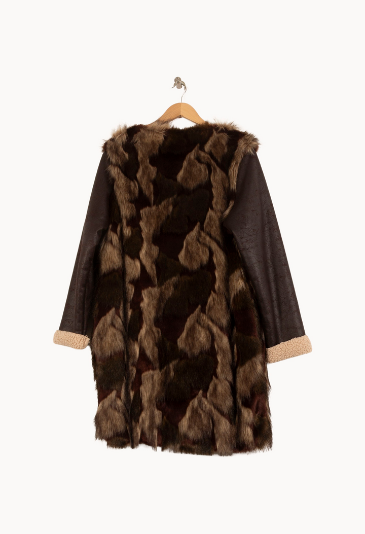 Manteau Long Marron - Taille XXL/44 de la marque La Fée Maraboutée | PARAD64947 - Vendu par Paradigme - Image 4