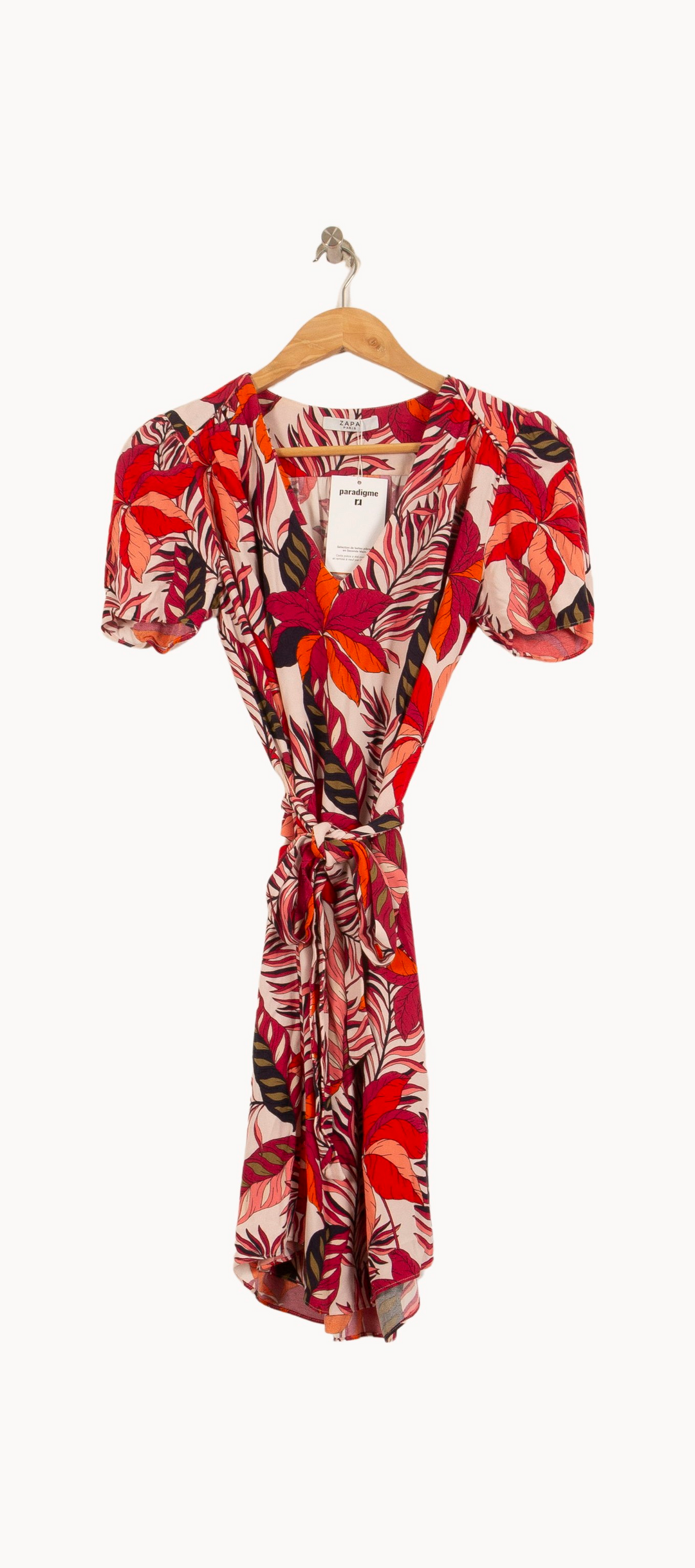 Robe Portefeuille Rose et Rouge - Taille M/38 de la marque ZAPA | PARAD64171 - Vendu par Paradigme - Image 2
