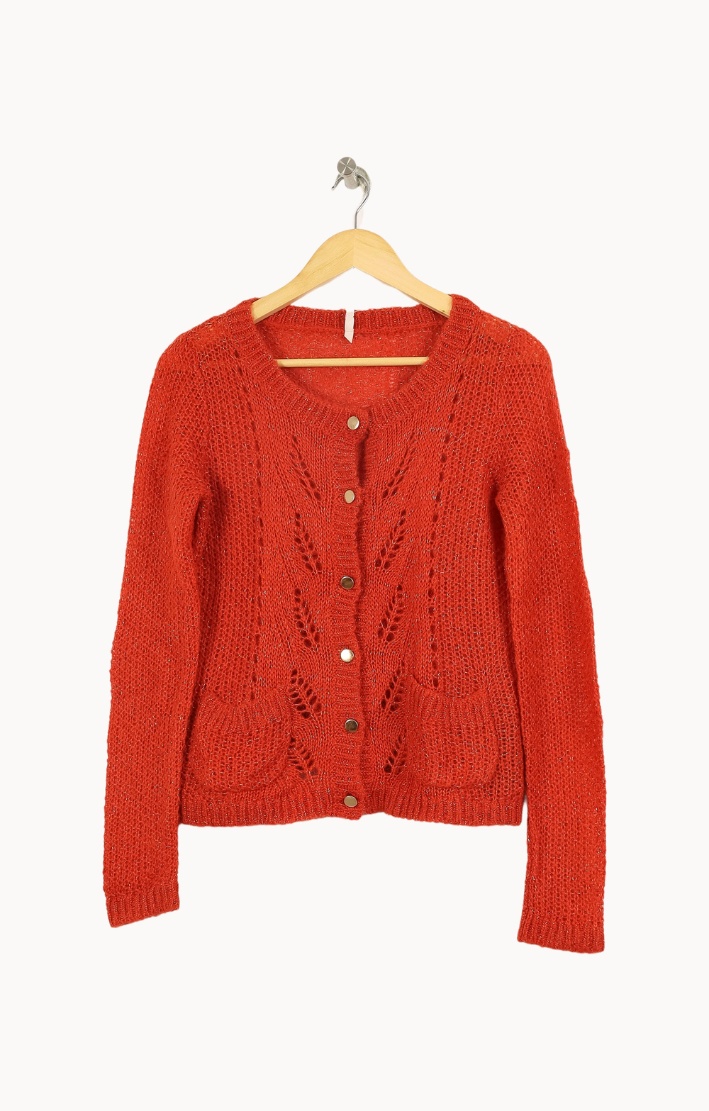 Cardigan Rouge - Taille XS/34 de la marque I.Code | PARAD69278 - Vendu par Paradigme - Image 2