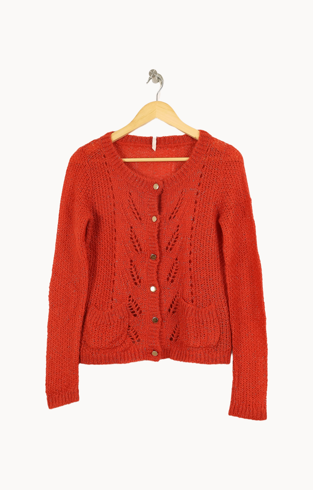 Cardigan Rouge - Taille XS/34 de la marque I.Code | PARAD69278 - Vendu par Paradigme - Image 2
