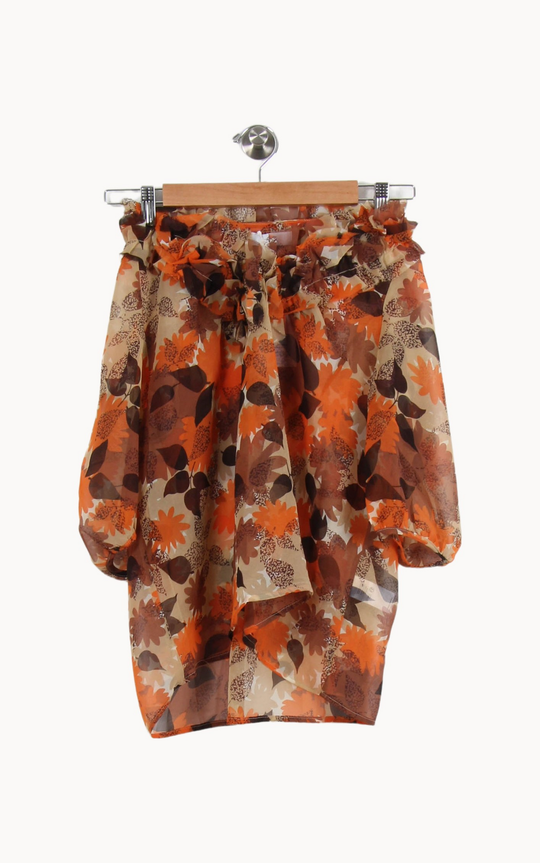 Blouse Orange et Marron - Taille M/38 de la marque La Redoute Collections | PARAD67626 - Vendu par Paradigme - Image 2