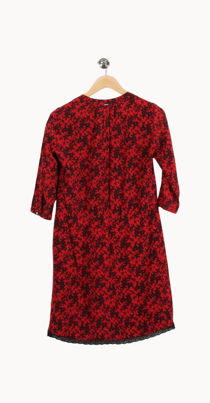 Robe Courte Rouge et Noire - Taille XS/34 de la marque IKKS | PARAD67878 - Vendu par Paradigme - Image 4