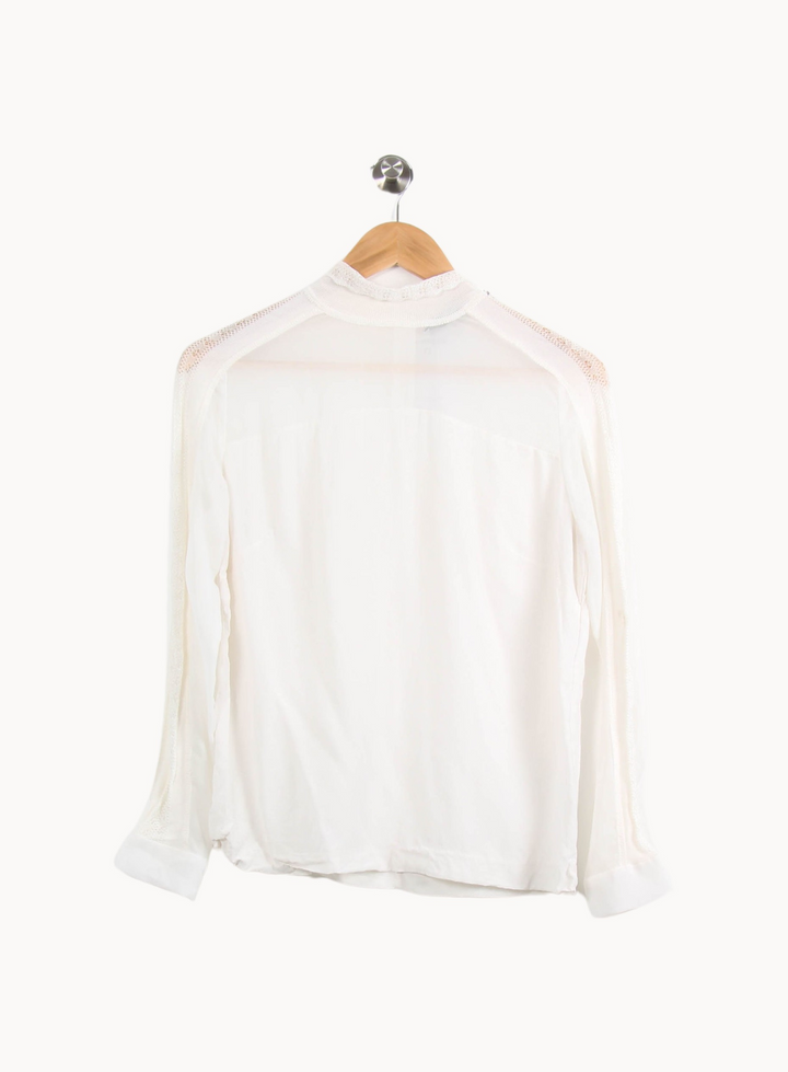 Blouse blanche - Taille S/36 de la marque Sandro | PARAD47713 - Vendu par Paradigme - Image 2