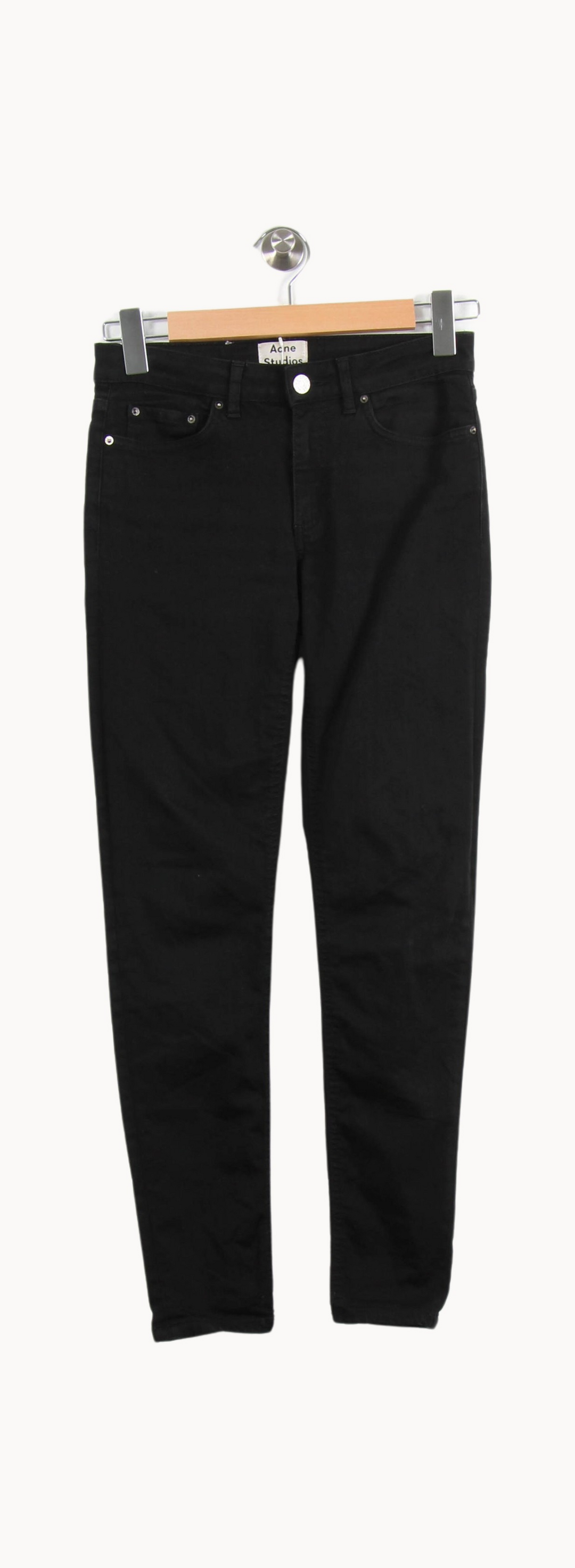 Jean Slim Noir - Taille S/36 de la marque Acne Studios | PARAD65144 - Vendu par Paradigme - Image 2