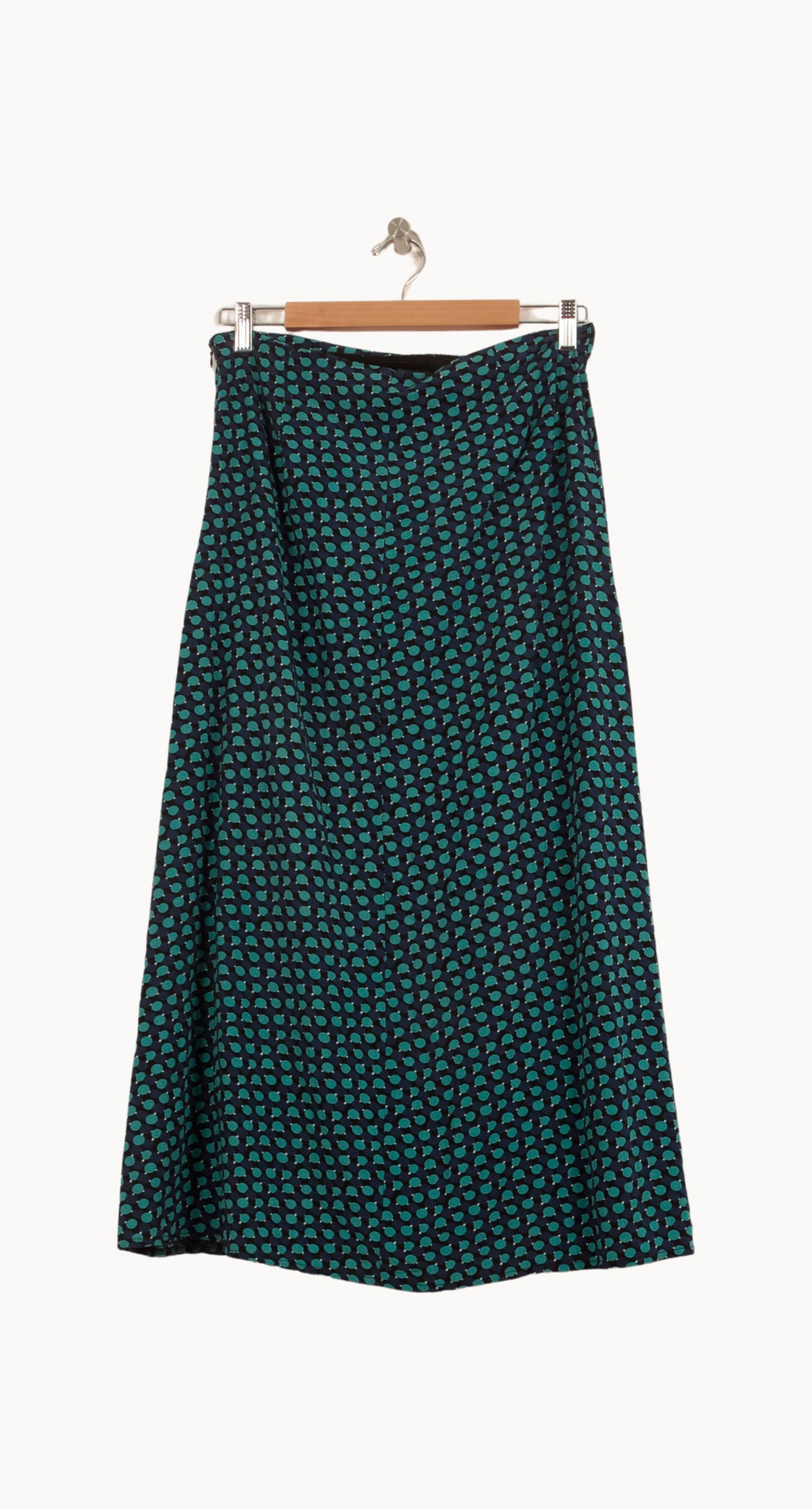 Jupe Portefeuille Bleue et Verte - Taille L/40 de la marque La Fée Maraboutée | PARAD63885 - Vendu par Paradigme - Image 4