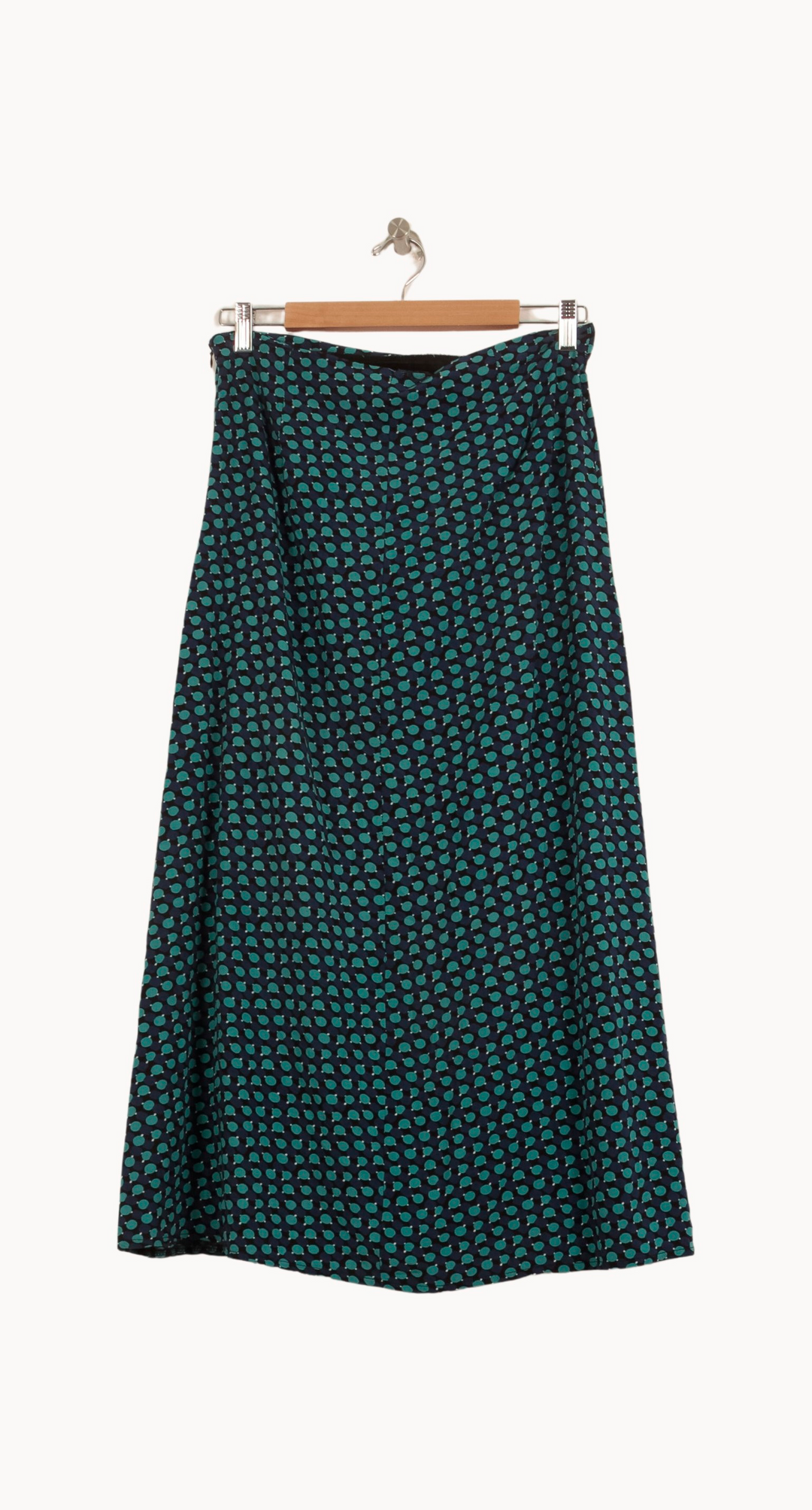 Jupe Portefeuille Bleue et Verte - Taille L/40 de la marque La Fée Maraboutée | PARAD63885 - Vendu par Paradigme - Image 4