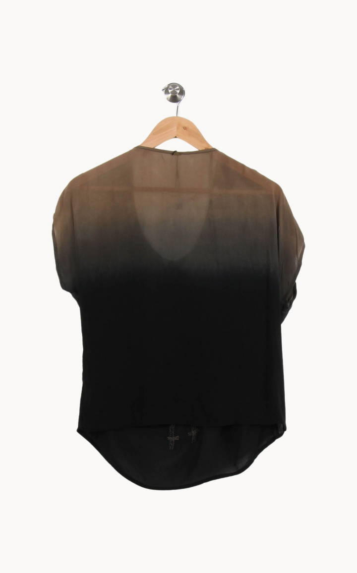 Blouse Marron et Noire - Taille M/38 de la marque IKKS | PARAD62146 - Vendu par Paradigme - Image 4