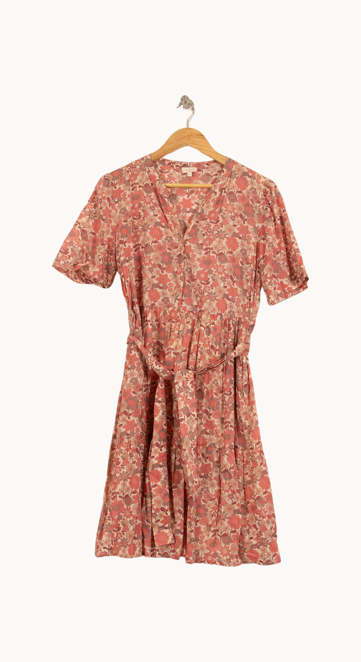 Robe Fleurie Rose et Beige - Taille XL/42 de la marque Pablo | PARAD50155 - Vendu par Paradigme - Image 2