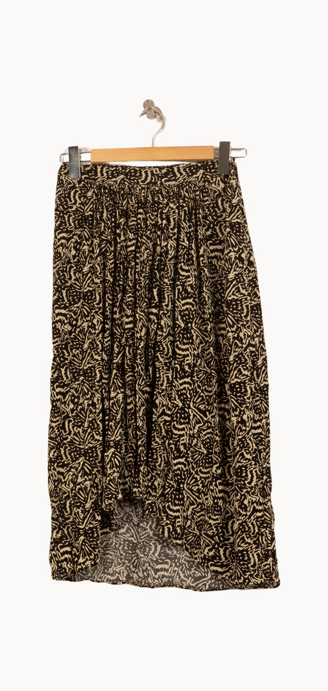 Jupe Longue Noire et Beige - Taille S/36 de la marque ba&sh | PARAD53940 - Vendu par Paradigme - Image 2