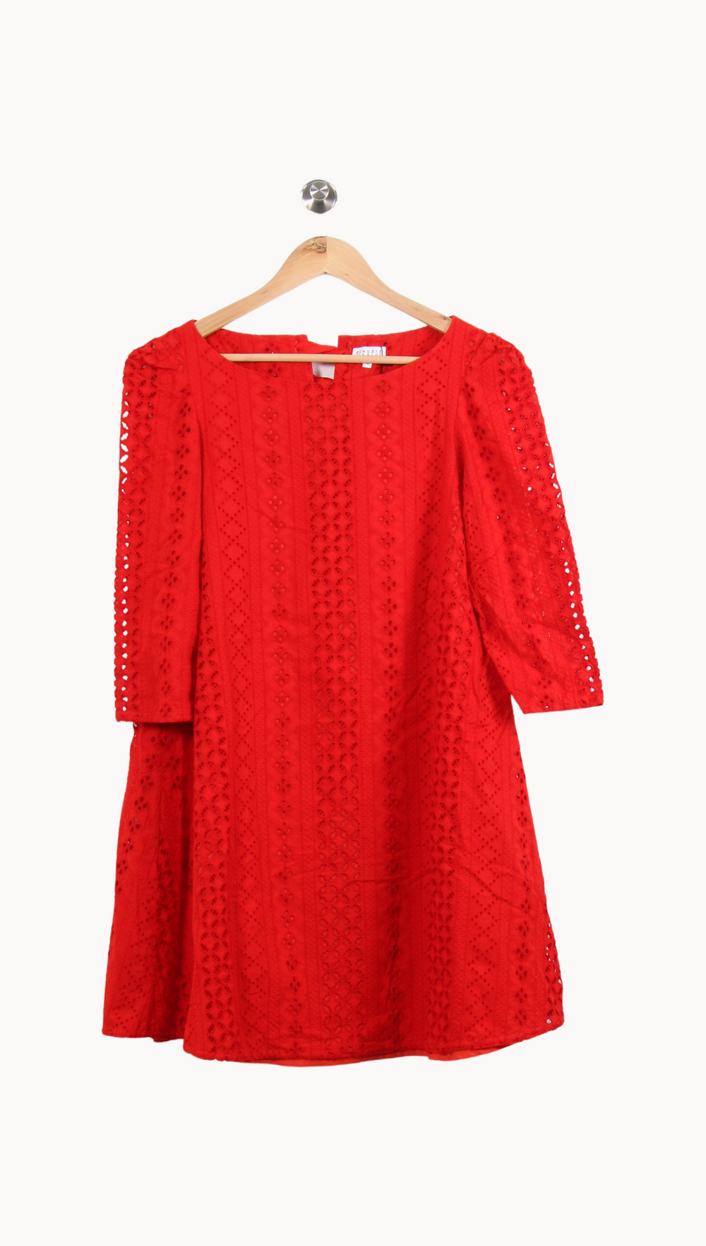 Robe Brodée Rouge - Taille M/38 de la marque Claudie Pierlot | PARAD39657 - Vendu par Paradigme - Image 2