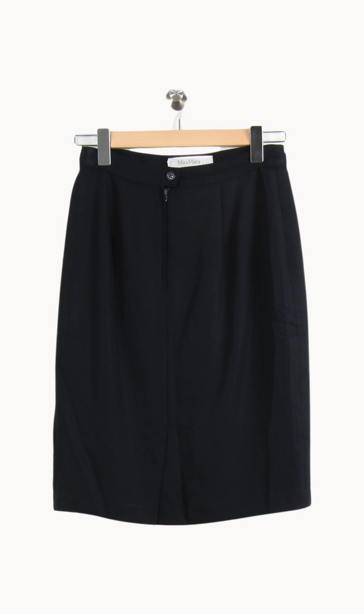 Jupe Droite Noire - Taille S/36 de la marque Max Mara | PARAD64884 - Vendu par Paradigme - Image 2