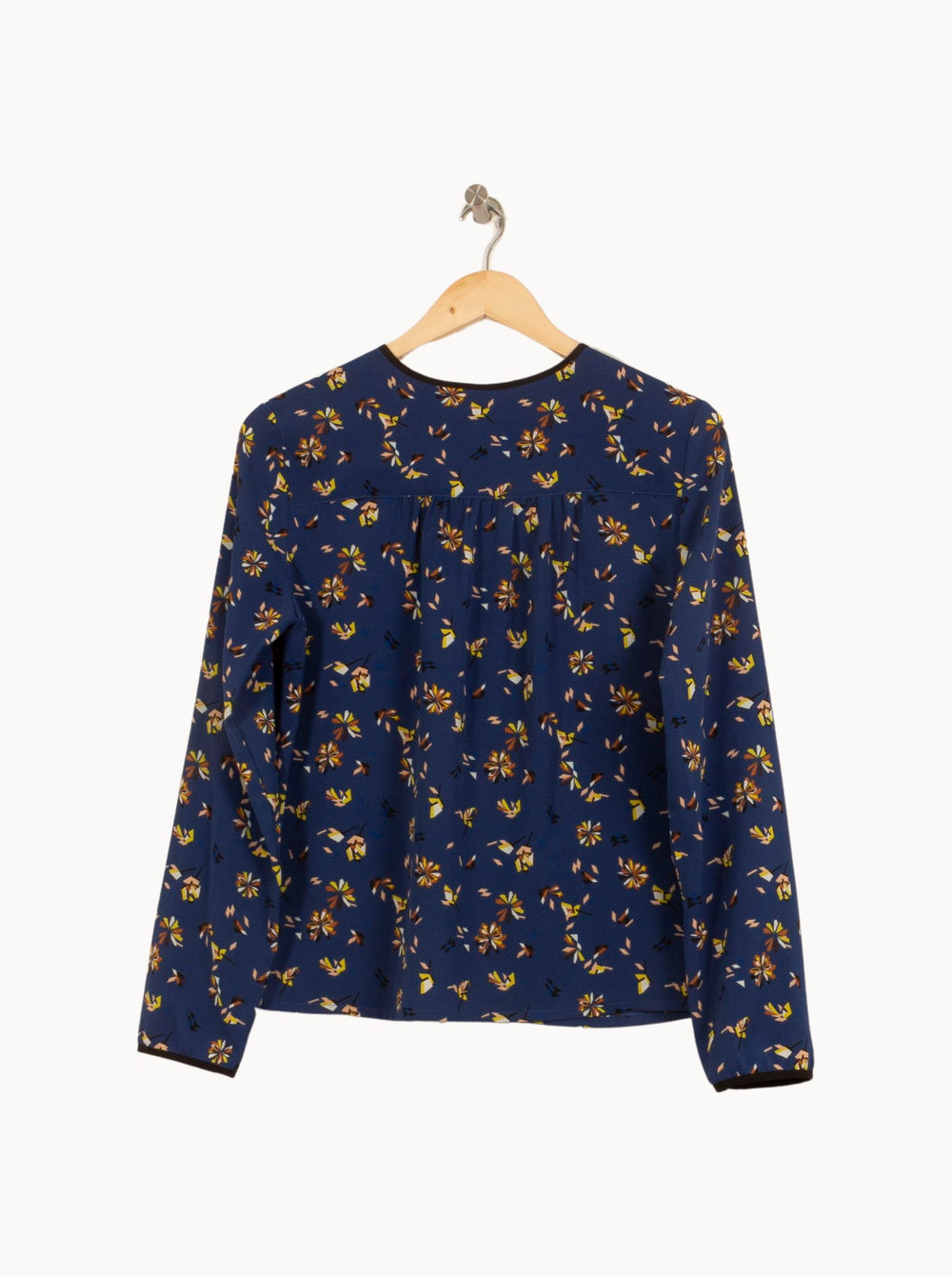 Blouse Fleurie Bleue - Taille L/40 de la marque I.Code | PARAD66448 - Vendu par Paradigme - Image 4