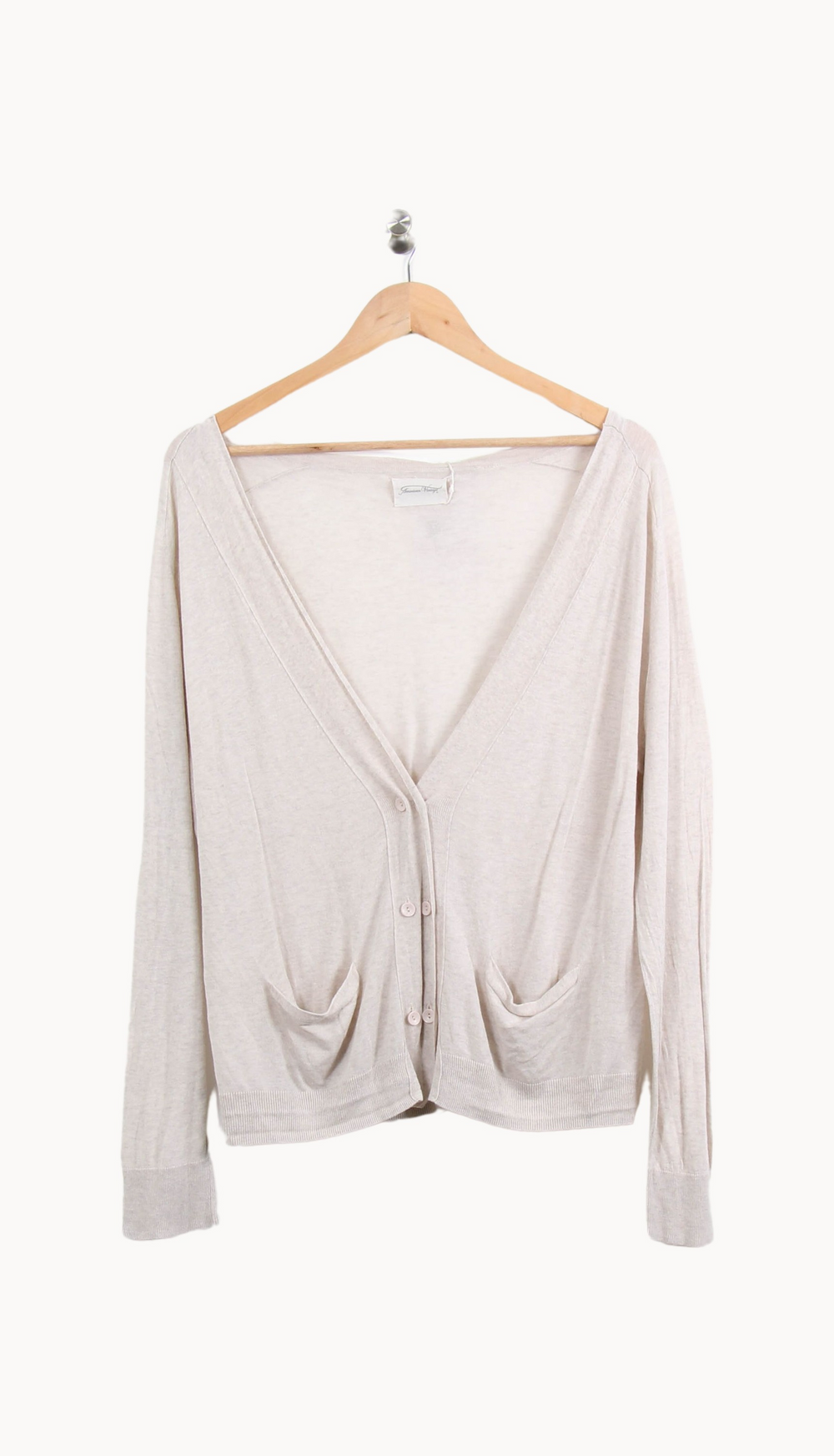 Cardigan Beige - Taille L/40 de la marque American Vintage | PARAD63198 - Vendu par Paradigme - Image 2