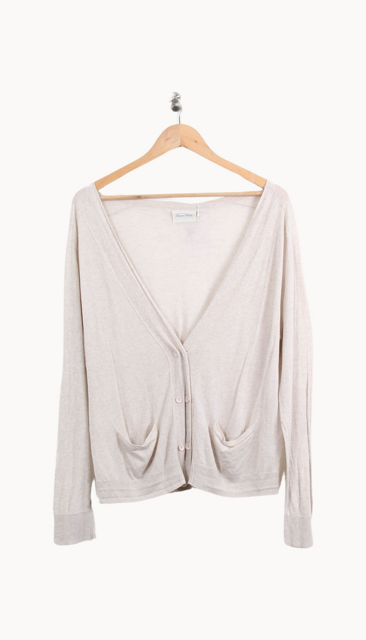 Cardigan Beige - Taille L/40 de la marque American Vintage | PARAD63198 - Vendu par Paradigme - Image 2