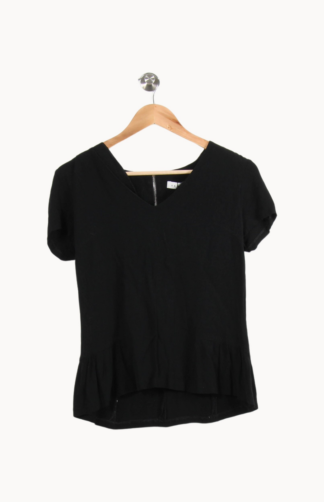 Blouse Noire - Taille M/38 de la marque Sandro | PARAD44972 - Vendu par Paradigme - Image 2