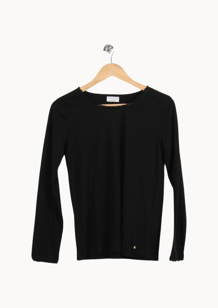 T-shirt Manches Longues Noir - Taille S/36 de la marque Des petits hauts | PARAD69374 - Vendu par Paradigme - Image 2