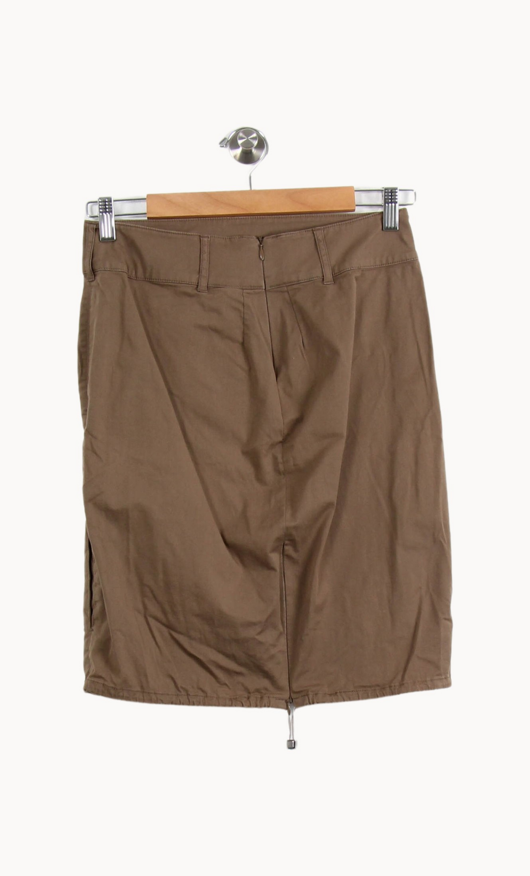 Jupe Droite Marron - Taille M/38 de la marque Max Mara | PARAD64317 - Vendu par Paradigme - Image 4