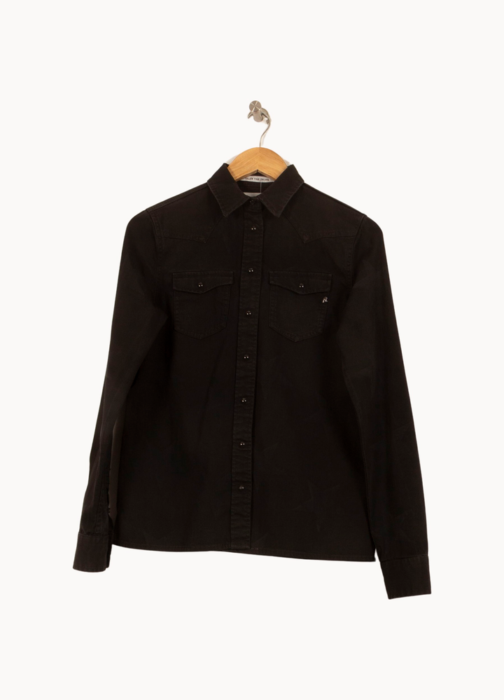 Chemise noire - Taille S/36 de la marque Replay | PARAD41961 - Vendu par Paradigme - Image 2