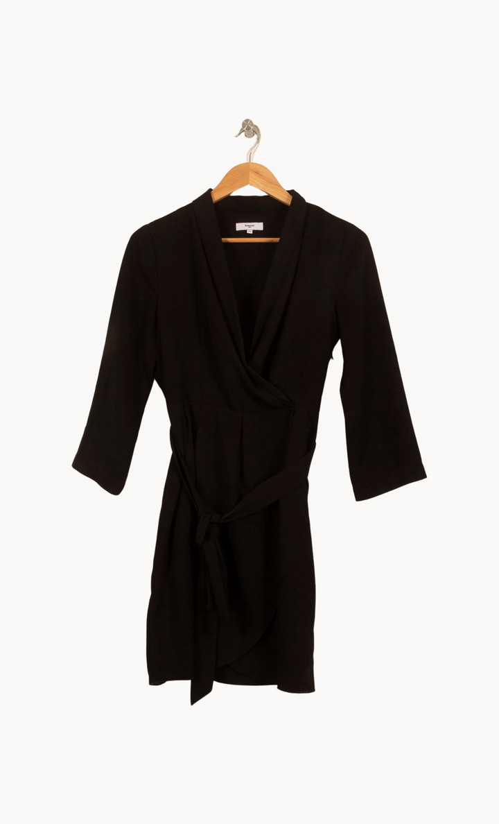 Robe Portefeuille Noire - Taille XS/34 de la marque La Fée Maraboutée | PARAD49991 - Vendu par Paradigme - Image 2
