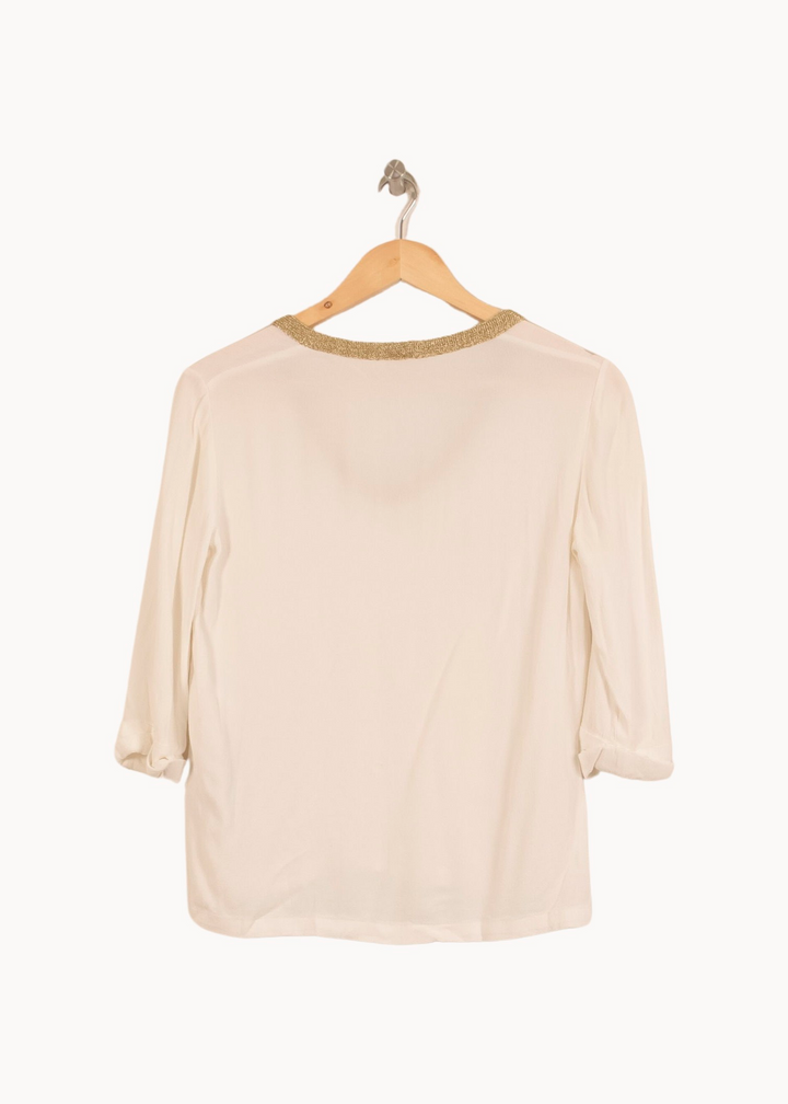 Blouse Blanche - Taille S/36 de la marque Maje | PARAD53223 - Vendu par Paradigme - Image 4