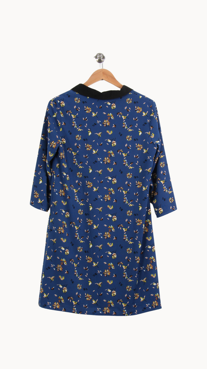 Robe Fleurie Bleue - Taille L/40 de la marque I.Code | PARAD65200 - Vendu par Paradigme - Image 4