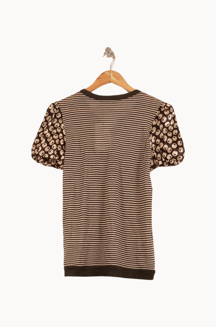 Blouse Marron et Beige - Taille L/40 de la marque IKKS | PARAD44649 - Vendu par Paradigme - Image 4