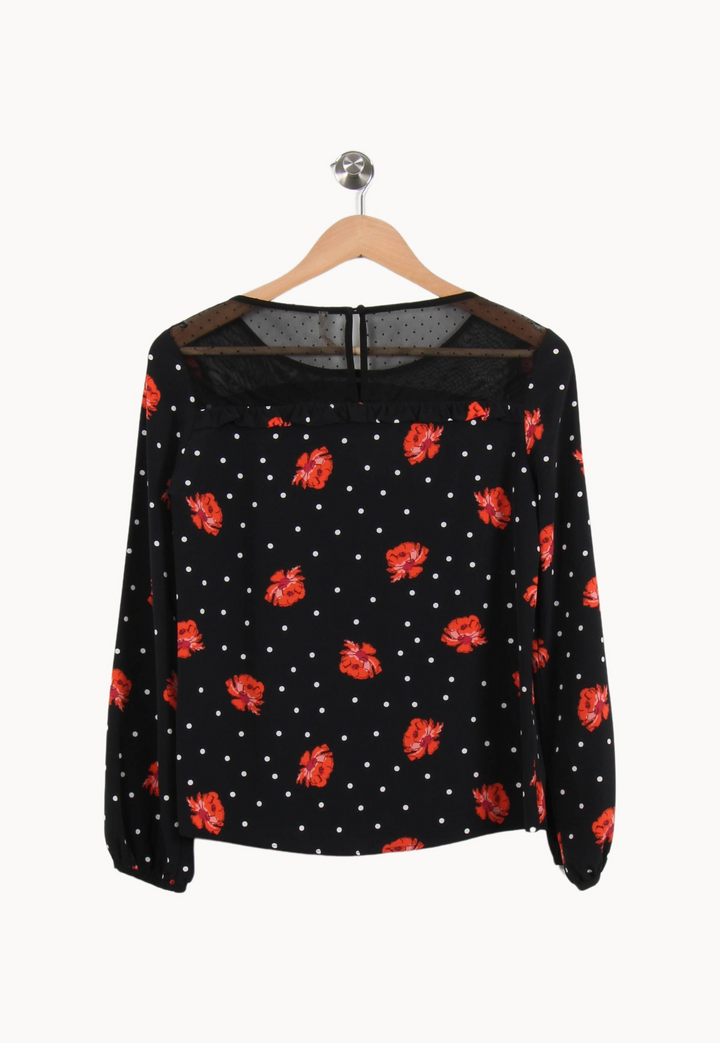 Blouse Noire et Rouge - Taille XS/34 de la marque I.Code | PARAD67877 - Vendu par Paradigme - Image 4