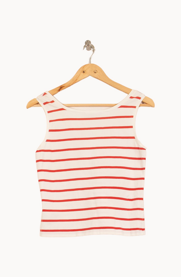 Débardeur Blanc et Rouge - Taille S/36 de la marque Weekend Max Mara | PARAD65102 - Vendu par Paradigme - Image 4