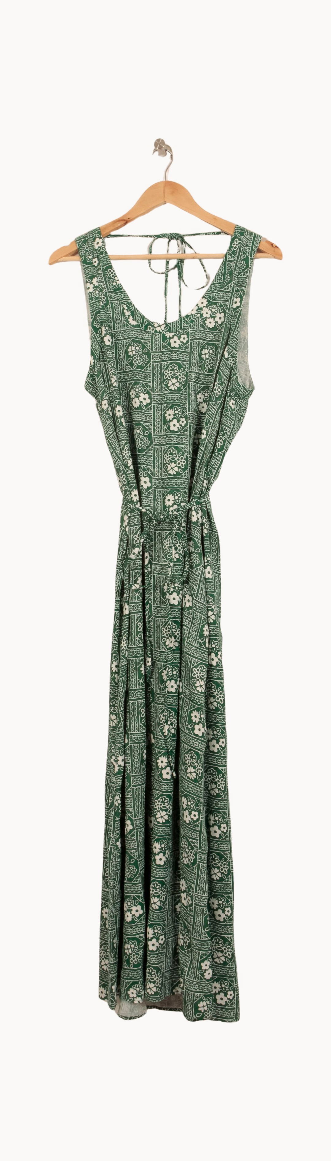 Robe Longue Verte et Blanche - Taille M/38 de la marque American Vintage | PARAD66531 - Vendu par Paradigme - Image 2
