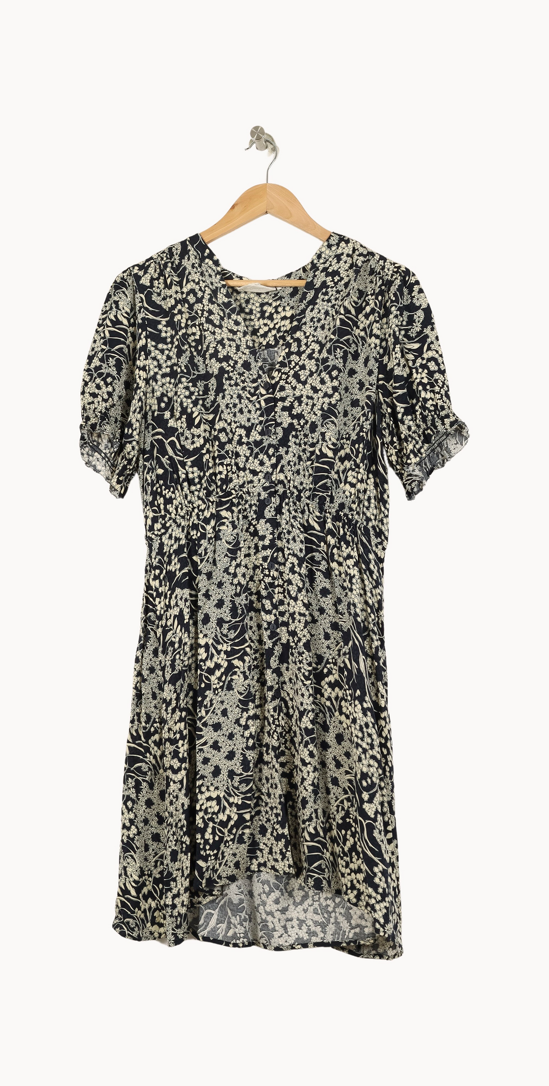 Robe Fleurie Noire et Blanche - Taille L/40 de la marque ba&sh | PARAD52219 - Vendu par Paradigme - Image 2