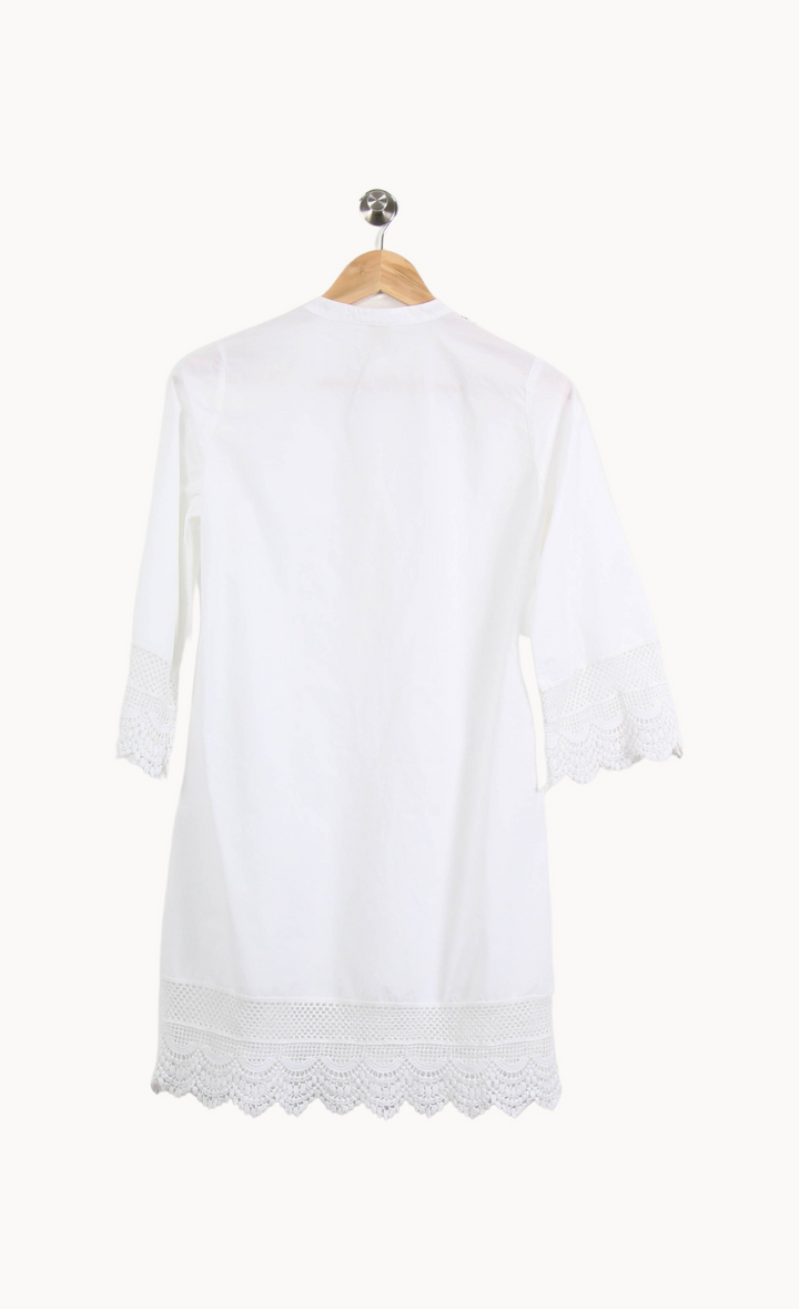 Robe Brodée Blanche - Taille S/36 de la marque Petite Mendigote | PARAD53586 - Vendu par Paradigme - Image 4