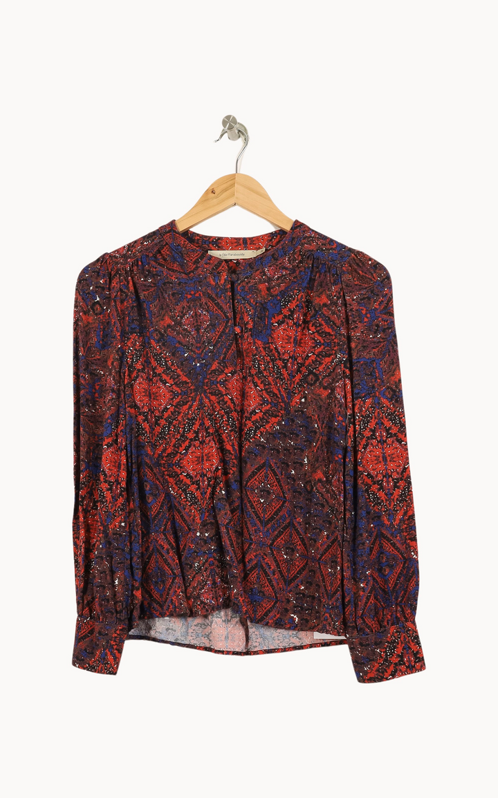 Blouse Rouge et Bleue - Taille S/36 de la marque La Fée Maraboutée | PARAD69118 - Vendu par Paradigme - Image 2