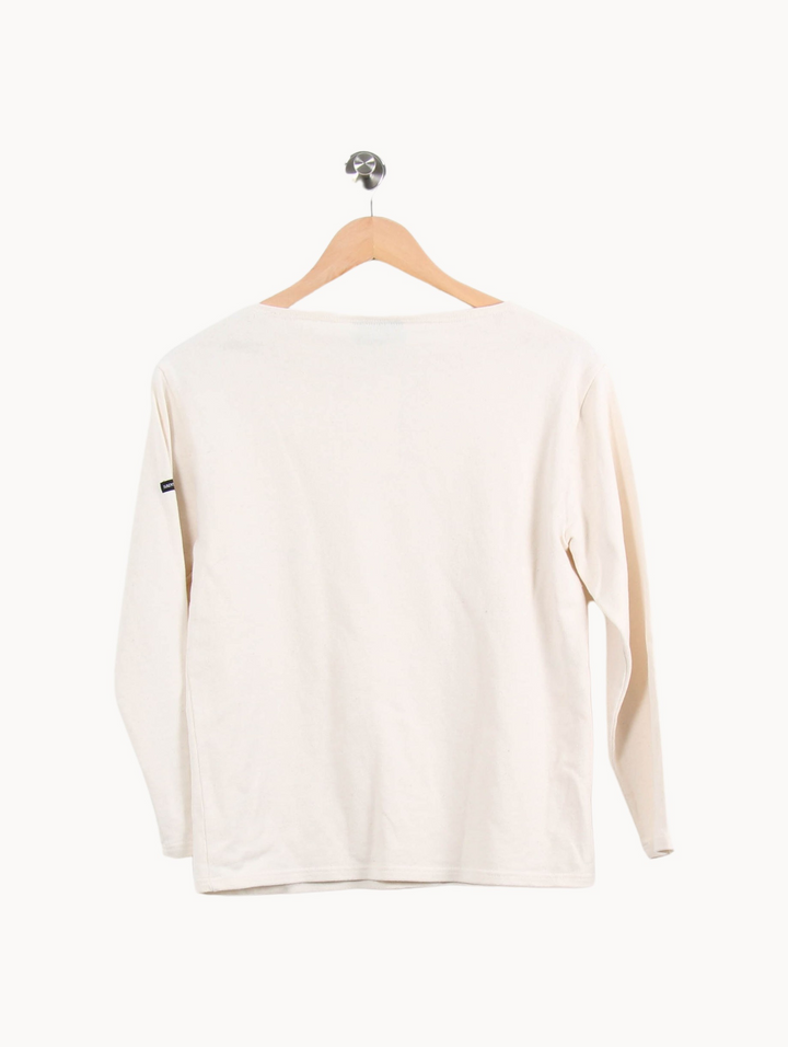 Sweatshirt Blanc - Taille M/38 de la marque Saint James | PARAD39666 - Vendu par Paradigme - Image 4