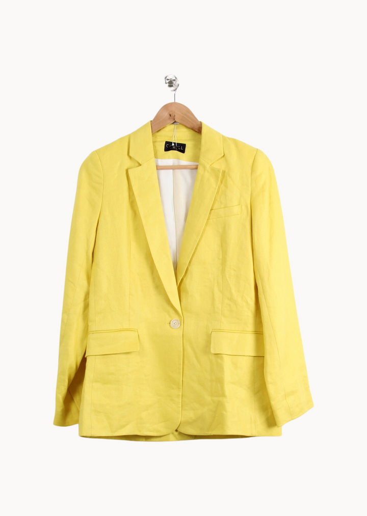 Blazer Jaune - Taille S/36 de la marque Caroll | PARAD66502 - Vendu par Paradigme - Image 2