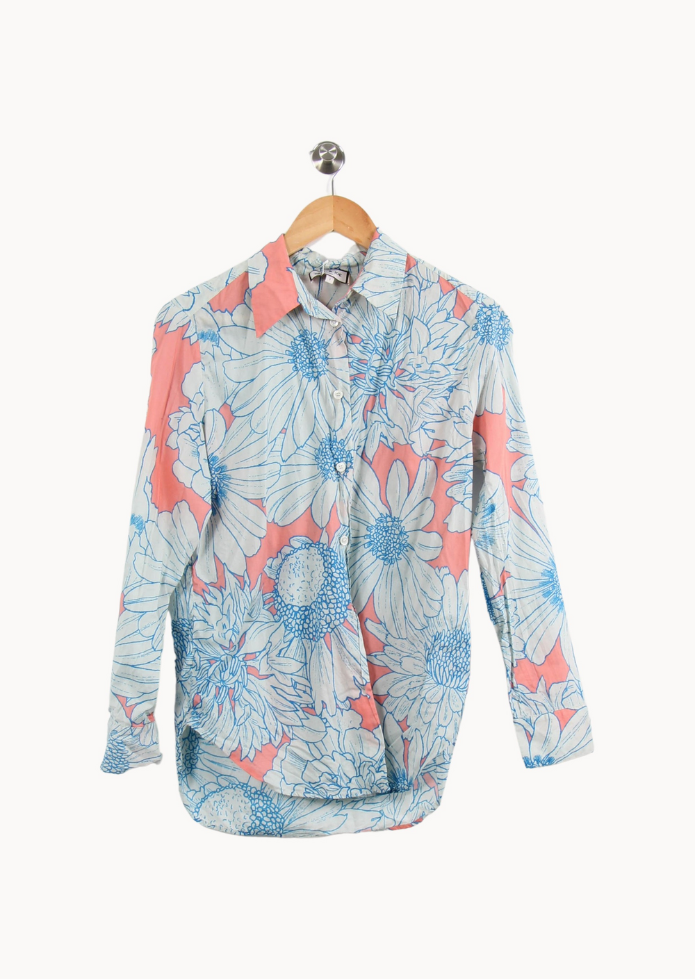 Chemise Fleurie Bleue et Rose - Taille S/36 de la marque Paul & Joe | PARAD65334 - Vendu par Paradigme - Image 2