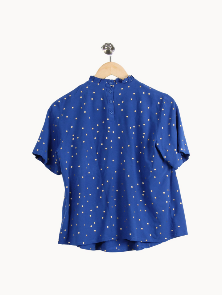 Blouse Bleue à Pois Blancs - Taille M/38 de la marque Karl Marc John | PARAD65090 - Vendu par Paradigme - Image 2