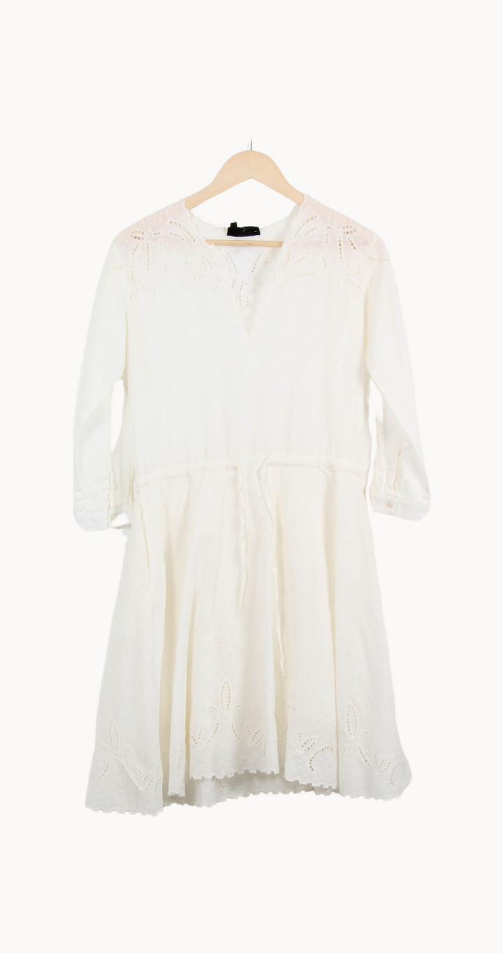 Robe Brodée Blanche - Taille S/36 de la marque The Kooples | PARAD58861 - Vendu par Paradigme - Image 2