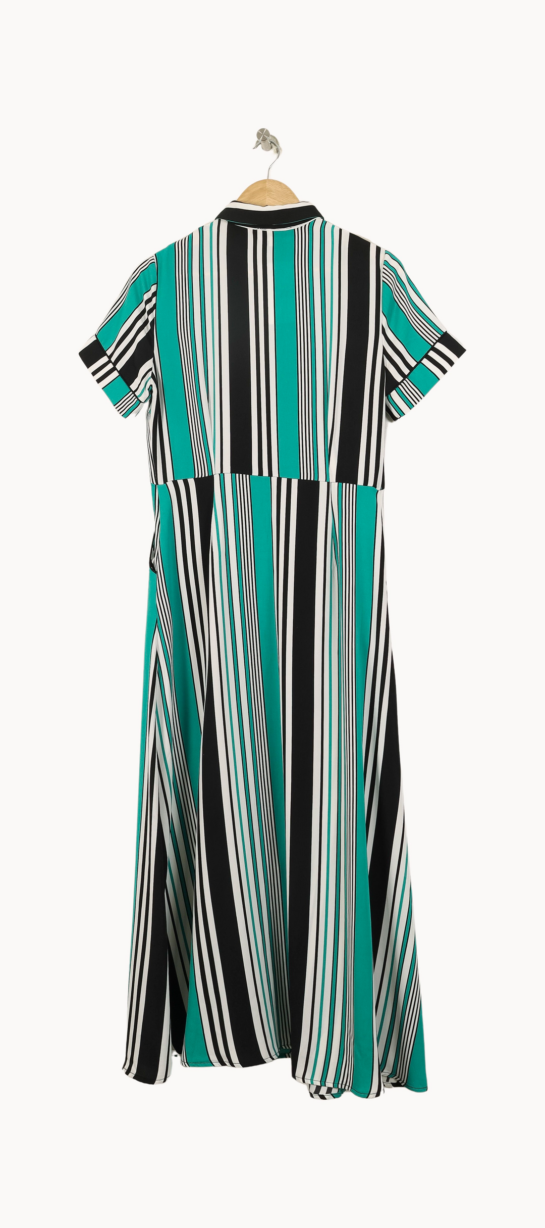 Robe Chemise Noire et Verte - Taille M/38 de la marque Grace & Mila | PARAD66653 - Vendu par Paradigme - Image 4