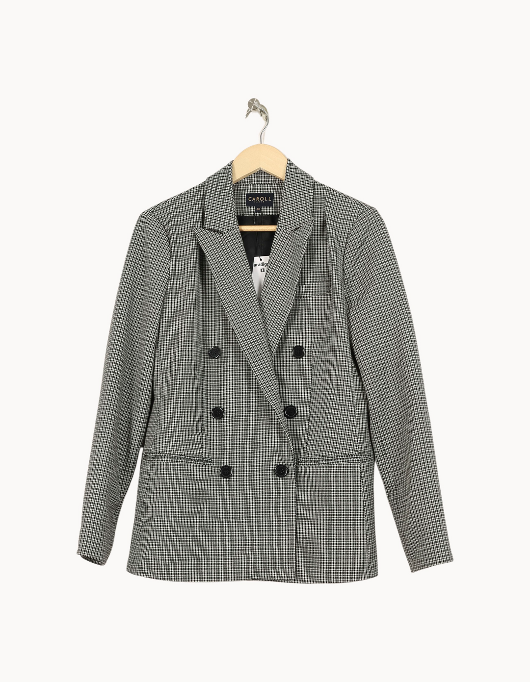 Veste Gris et Noir - Taille L/40 de la marque Caroll | PARAD46173 - Vendu par Paradigme - Image 2