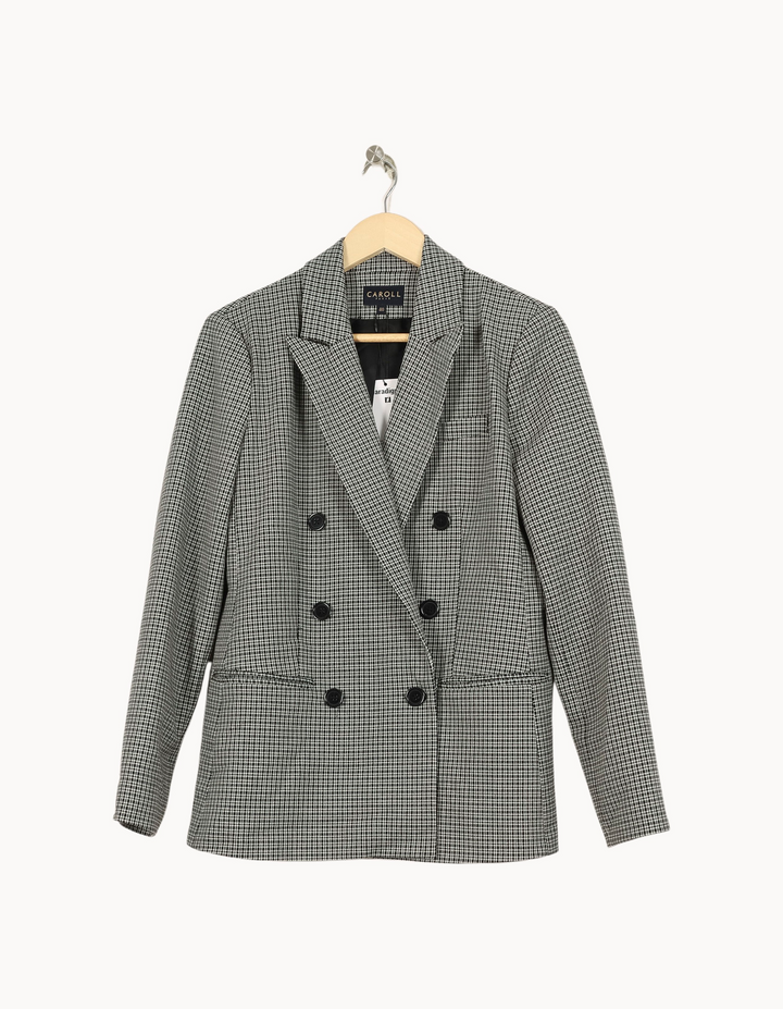 Veste Gris et Noir - Taille L/40 de la marque Caroll | PARAD46173 - Vendu par Paradigme - Image 2