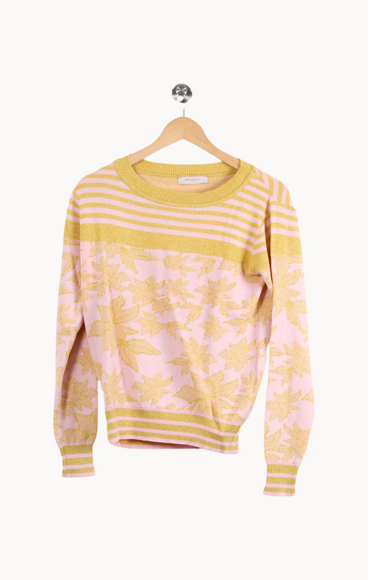 Pull Jaune et Rose - Taille S/36 de la marque Imprevu | PARAD66954 - Vendu par Paradigme - Image 2