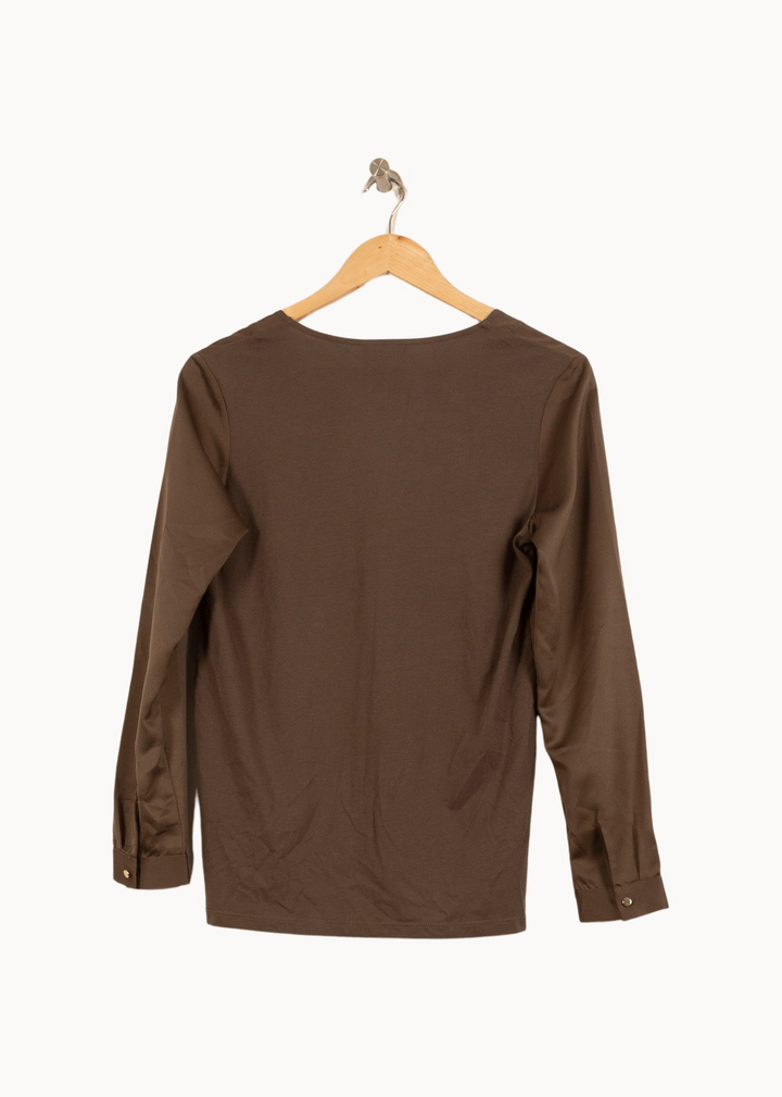 Blouse Marron - Taille S/36 de la marque Maison 123 | PARAD45078 - Vendu par Paradigme - Image 4